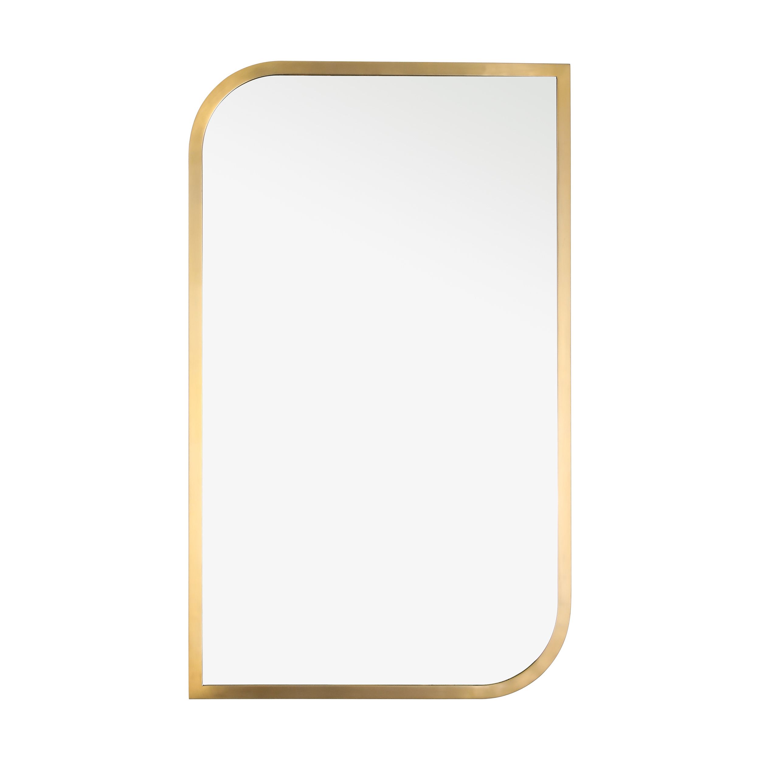 Elevate Your Space with the Davidian Antique Brass Finish Diagonal Arc Mirror: A Modern Minimalist Statement